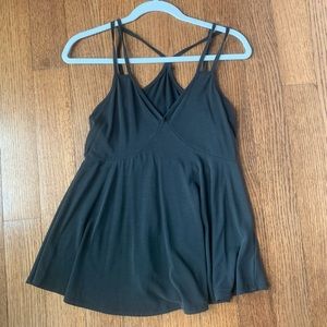 Flattering double strapped tank top with peplum